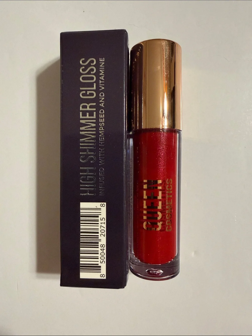 Queen Cosmetics Diamond Shimmer High Shine Lip Gloss in Cherry Pie
